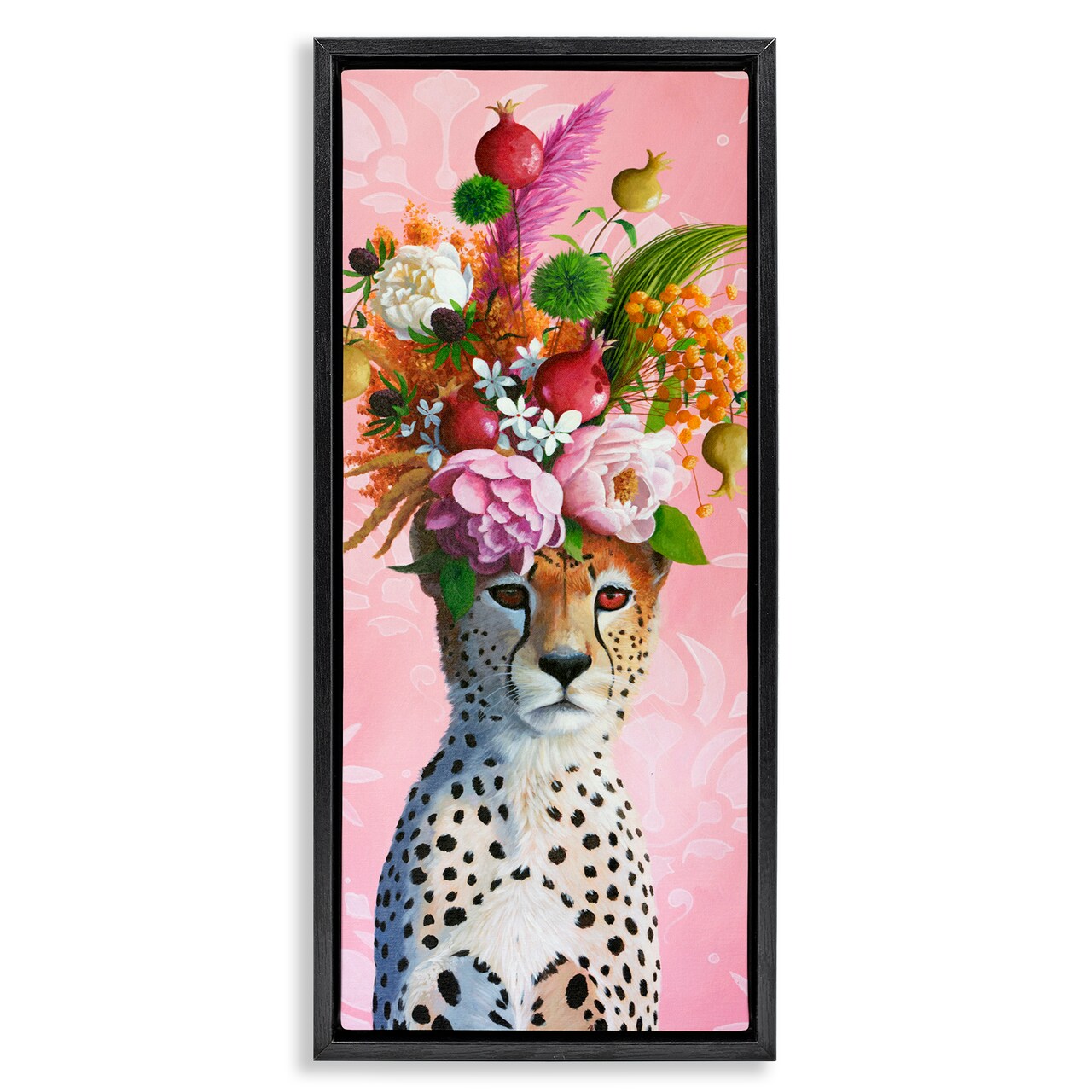 Stupell Industries Serious Cheetah & Florals Floating Frame, design by Heather Gauthier